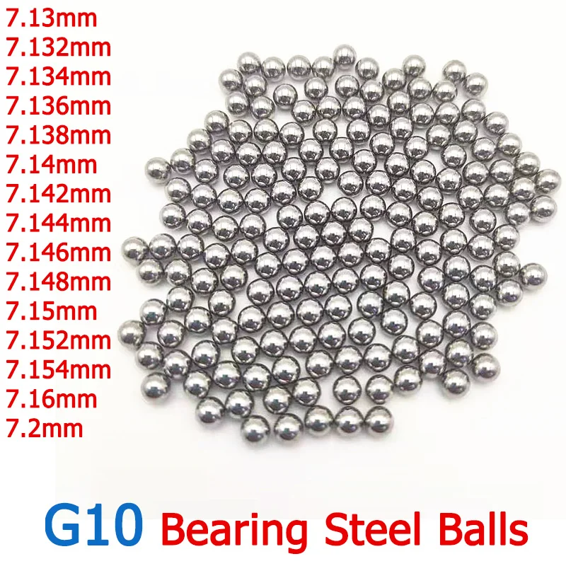 

100pcs G10 Grade Bearing Steel Balls 13/7.132/7.134/7.136/7.138/7.14/7.142/7.144/7.146/7.148/7.15/7.152/7.154/7.16/7.2mm GCR15