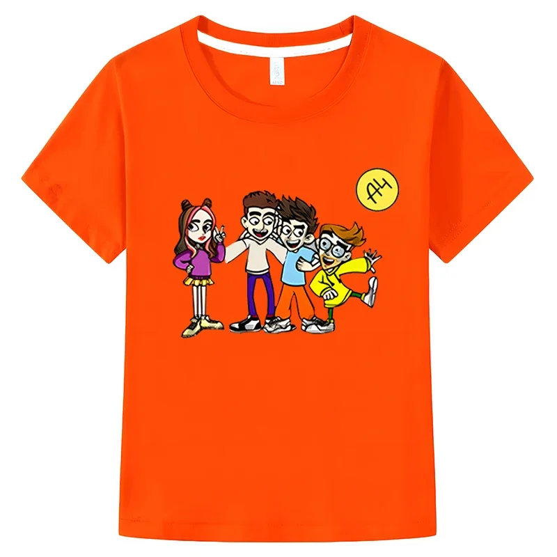 

Влад Бумага А4 Детские футболки A4 Merch повседневные топы с коротким рукавом y2k Одежда для мальчиков и девочек детская одежда Аниме A4 Vlad футболка