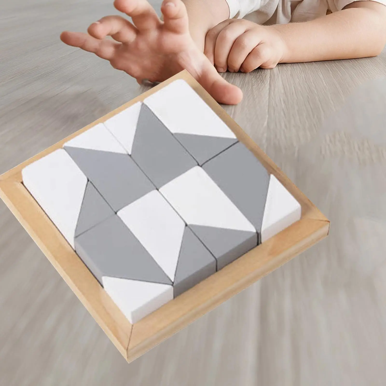 

Wooden Blocks Puzzle Jigsaw, Holiday Gifts, Stem, Geometric Brain Teaser IQ Game for Preschool Kindergarten Children Boys