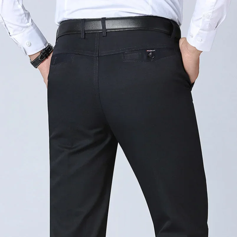 

Summer Thin Pants Men's Cotton Autumn Thick Trousers Fashion Brand Cargo Pants Smart Casual Solid Khaki Gray Suit Pant YYQWSJ