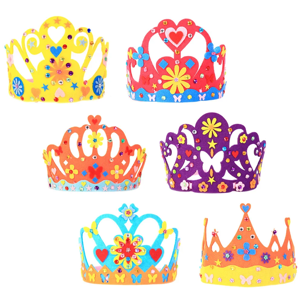 6 Sets Material DIY Crown Child Headband Kit Birthday Party Hat Non-woven Kids Supplies
6 Sets Material DIY Crown Child Headband Kit Birthday Party Hat Non-woven Kids Supplies