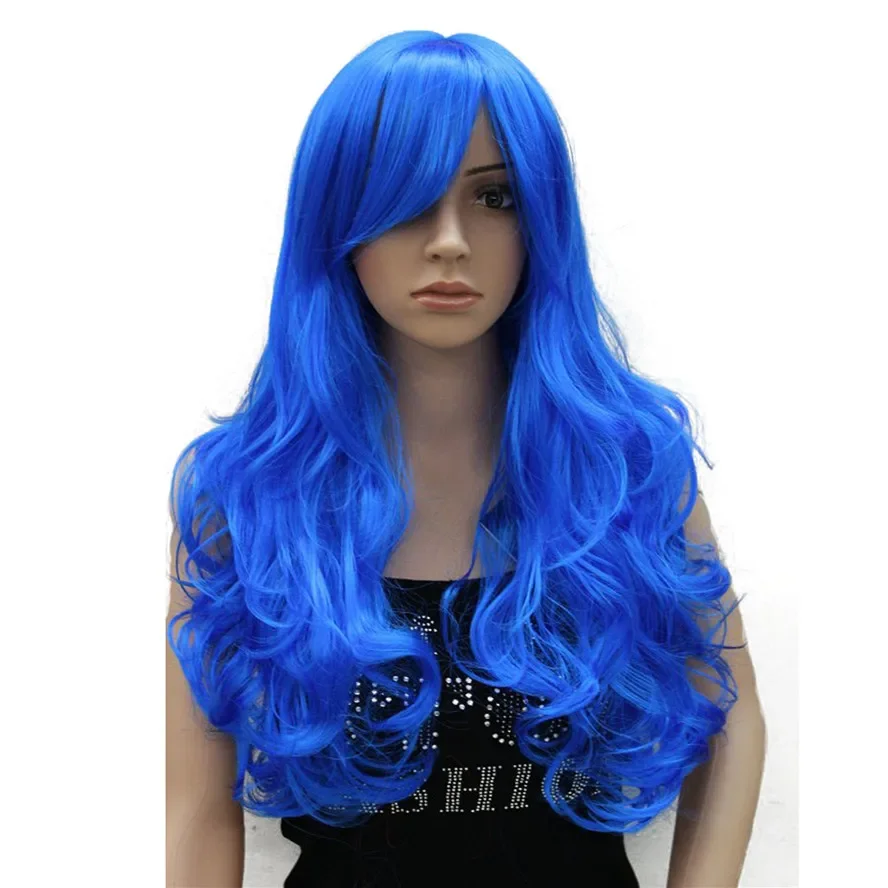 3Color Women's party Red Blue Pink Long Curly Cosplay Hair Wig with Bang For Christmas Halloween Cosplay Costume Party Wig
3Color Women's party Red Blue Pink Long Curly Cosplay Hair Wig with Bang For Christmas Halloween Cosplay Costume Party Wig