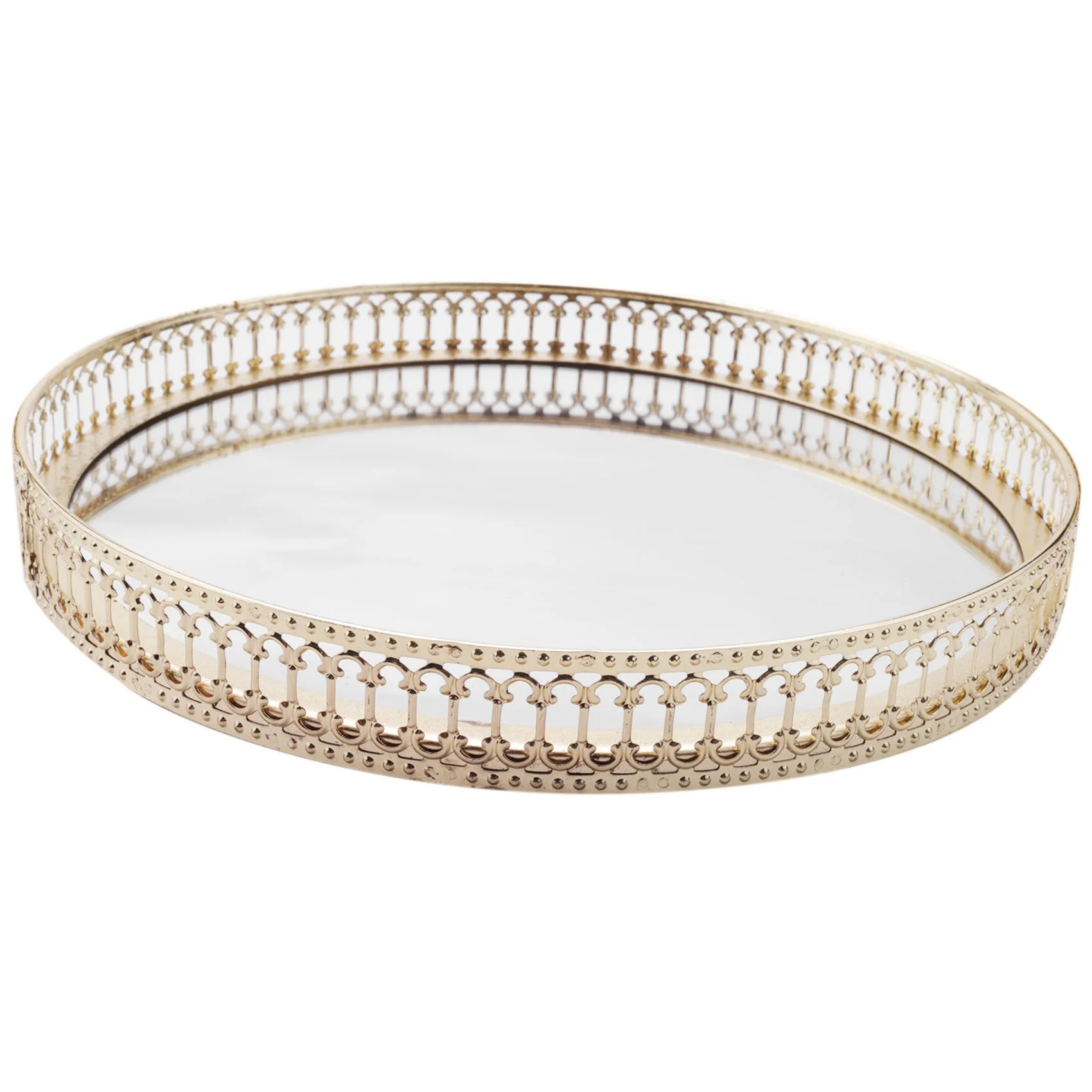 Golden Iron Jewelry Storage Tray Glass Mirror Makeup Manager Desktop Cosmetic Dessert Decorative Display Tray 25Cm
Golden Iron Jewelry Storage Tray Glass Mirror Makeup Manager Desktop Cosmetic Dessert Decorative Display Tray 25Cm