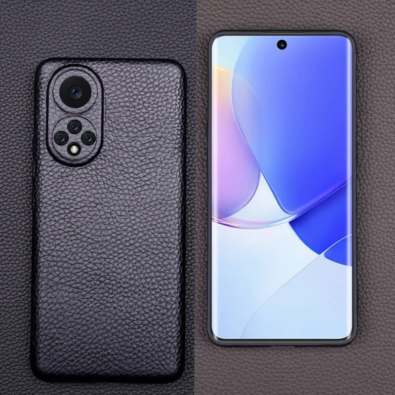 

Hot Sales New Wholesale Retail Full Grain Cow Skin Leather Cover Cases For Huawei Nova 9 Nova9 Pro Genuine Cowhide Case