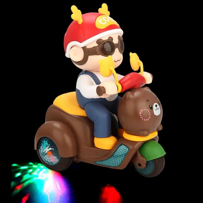 

Toddler Motorcycle Toy Vehicles Stunt Tricycle 360 Degree Rotating Dancing Toy Car Battery Operated Toy Motorbike With Lights