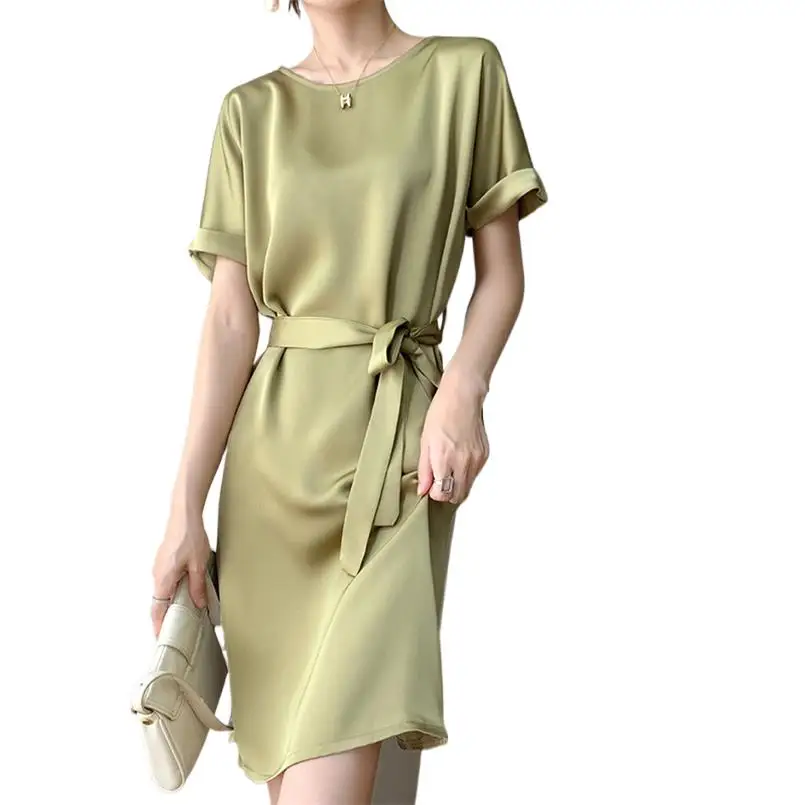 Elegant Women Summer Casual Mini Dress Office Ladies Raglan Short Sleeve Short Dress With Belt Soild Fashion Dresses Vestidos
Elegant Women Summer Casual Mini Dress Office Ladies Raglan Short Sleeve Short Dress With Belt Soild Fashion Dresses Vestidos