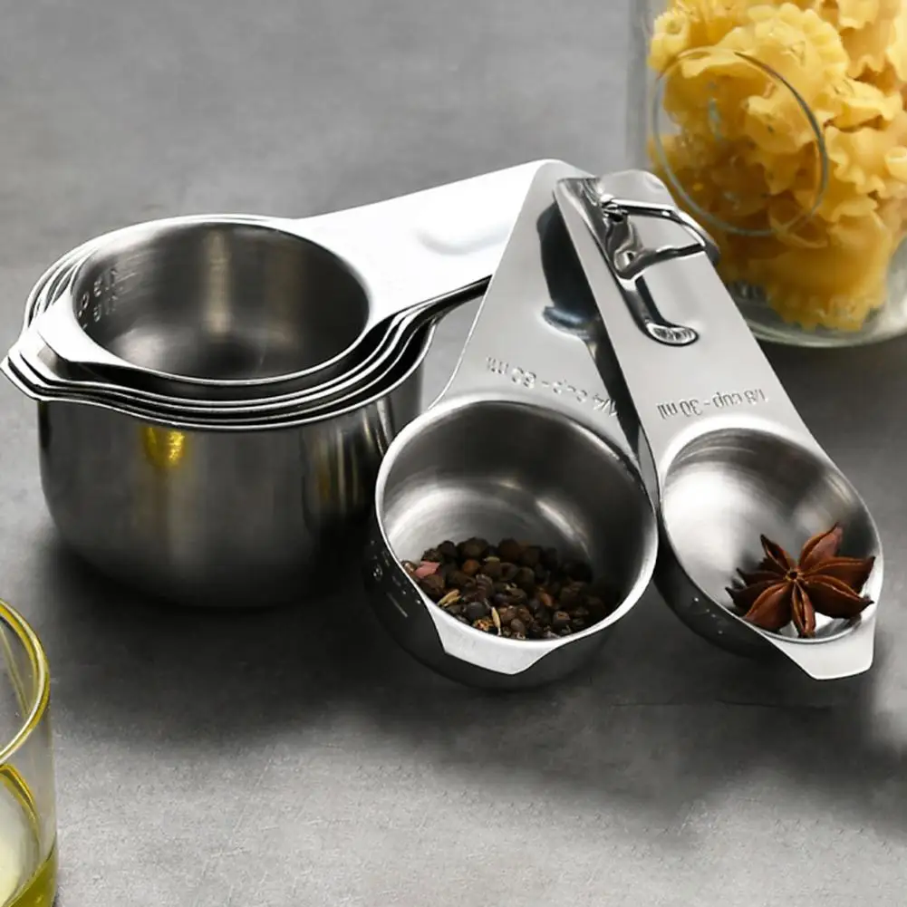 

Measuring Spoon Set Stainless Steel Measuring Cup Set for Precise Cooking Measurements 30/60/80/120/160/180/240ml Measuring