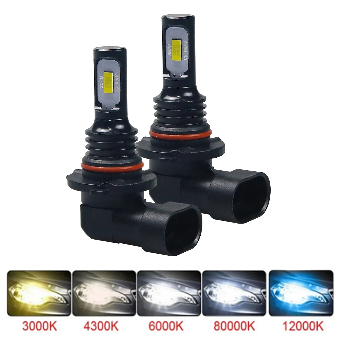 

9006 HB4 LED Car Headlight Bulb 9005 HB3 H7 H4 H8 H9 H10 880 881 H11 H16 PSX24W H1 H3 Car Fog Light Bulbs 12V 24V 80W 6000K