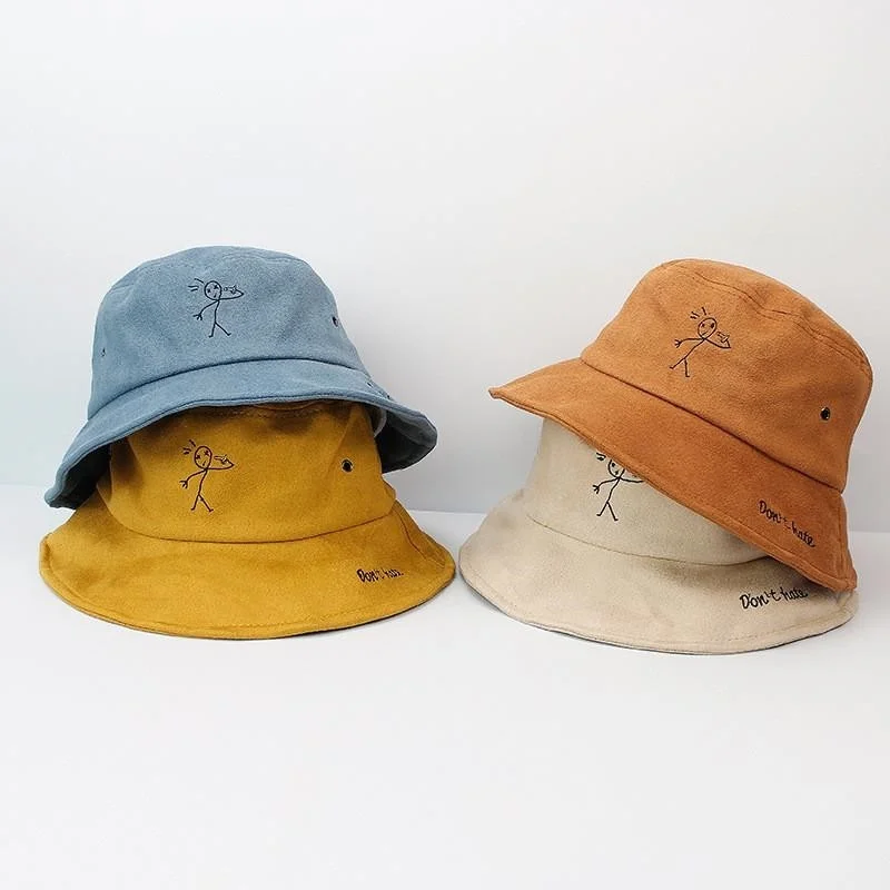 Outdoor Sunscreen Suede Embroidery Bucket Hat Fisherman Hat Cotton Cap Travel Hat Winter Hats Sun Prevent Hats
Outdoor Sunscreen Suede Embroidery Bucket Hat Fisherman Hat Cotton Cap Travel Hat Winter Hats Sun Prevent Hats