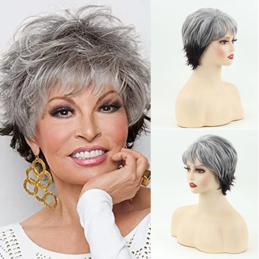 GRUILAGU Short Wig with Bangs Pixie Wigs for Women Blonde Black Ombre Synthetic Wigs For Women Natural Wigs Heat Resistant Hair
GRUILAGU Short Wig with Bangs Pixie Wigs for Women Blonde Black Ombre Synthetic Wigs For Women Natural Wigs Heat Resistant Hair