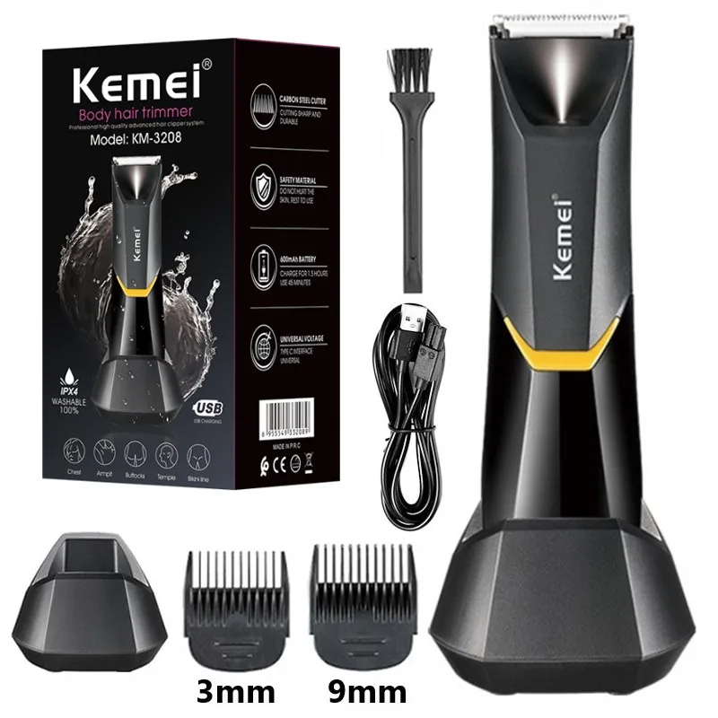 Kemei Electric Groin Hair Trimmer Lawn Mower Ceramic Blade Waterproof Clipper Ultimate Hygiene Shaver Below Waist Grooming
Kemei Electric Groin Hair Trimmer Lawn Mower Ceramic Blade Waterproof Clipper Ultimate Hygiene Shaver Below Waist Grooming