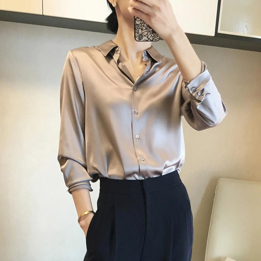 blusas mujer de moda 2022 summer pattern silk Top female women shirts Women's white shirt Blouses tops Long sleeve woman blouse 
blusas mujer de moda 2022 summer pattern silk Top female women shirts Women's white shirt Blouses tops Long sleeve woman blouse