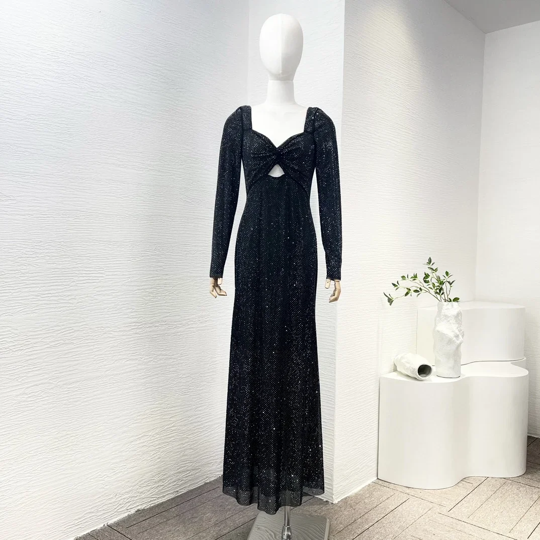 Classic Black 2023 New Collection Women Clothing Diamonds High Quality Wrap Chest Waist Mermaid Luxury Maxi Dress for Party
Classic Black 2023 New Collection Women Clothing Diamonds High Quality Wrap Chest Waist Mermaid Luxury Maxi Dress for Party