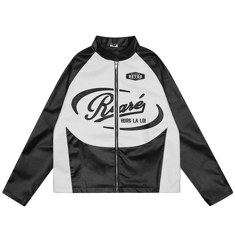 Street Fashion PU Leather Men Jacket Standing Collar Casual Loose Letter Printed Coat Couple Hip-hop Motorcycle Jackets Oversize
Street Fashion PU Leather Men Jacket Standing Collar Casual Loose Letter Printed Coat Couple Hip-hop Motorcycle Jackets Oversize