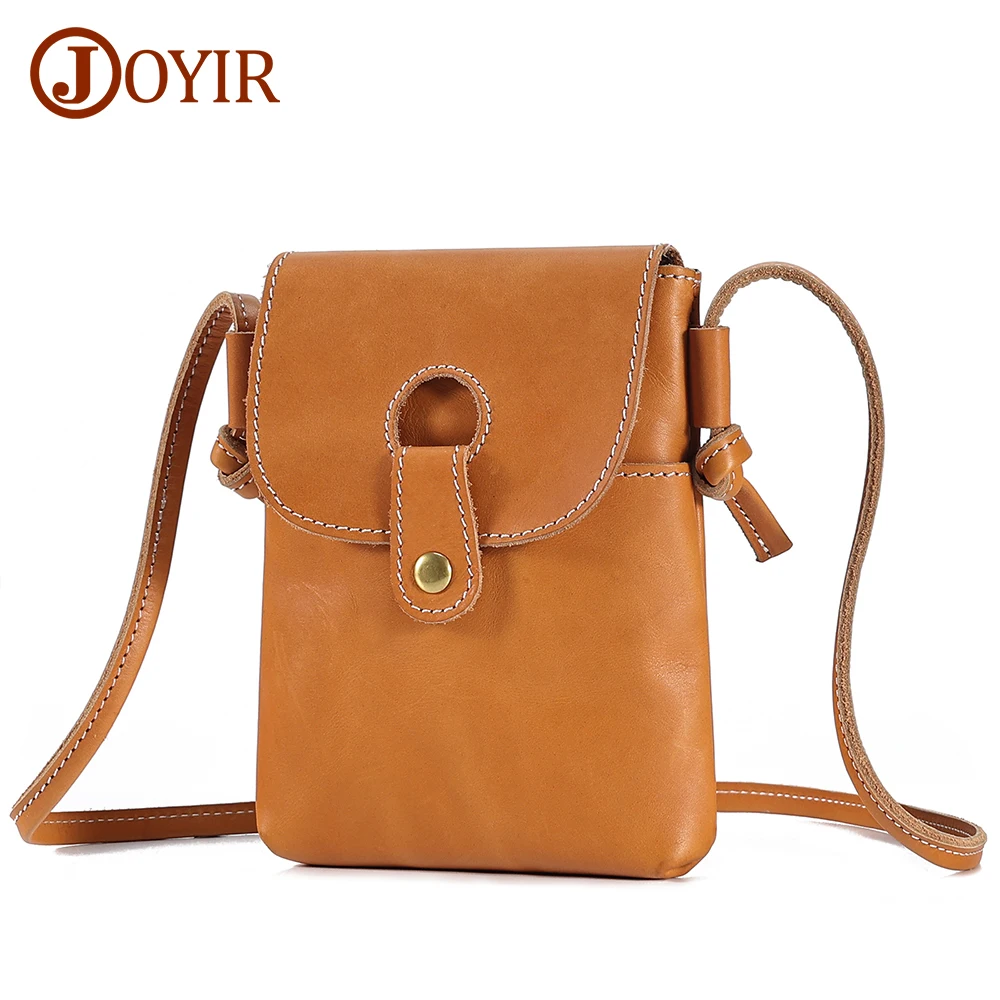 

JOYIR Genuine Leather Crossbody Purses for Women Fashion Cell Phone Shoulder Bag Ladies Small Messenger Bag Flap