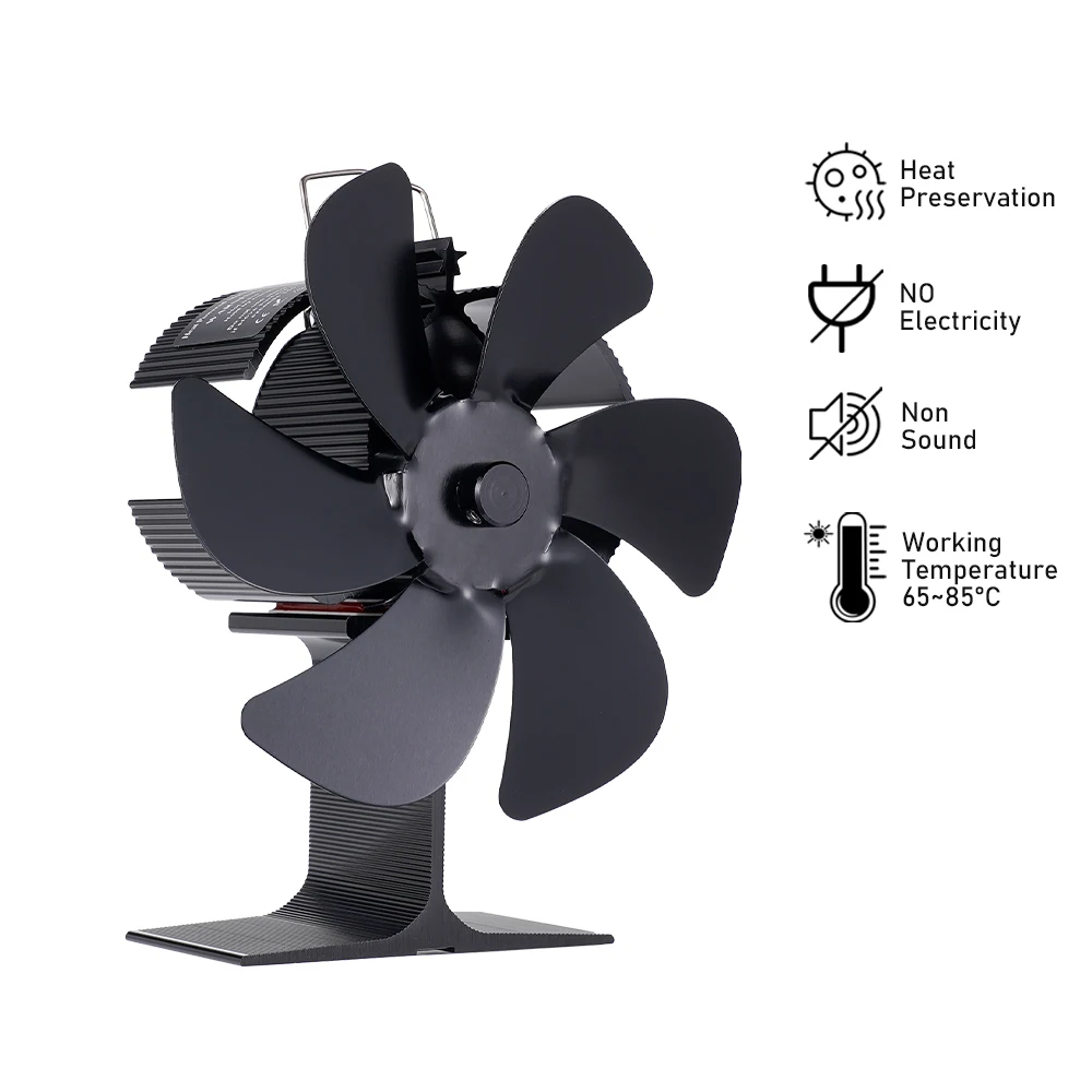 6 Blades Fireplace Fan Heat Powered Stove Fan Log Wood Burner Eco-friendly Quiet No Battery Home Efficient Heat Distribution
6 Blades Fireplace Fan Heat Powered Stove Fan Log Wood Burner Eco-friendly Quiet No Battery Home Efficient Heat Distribution