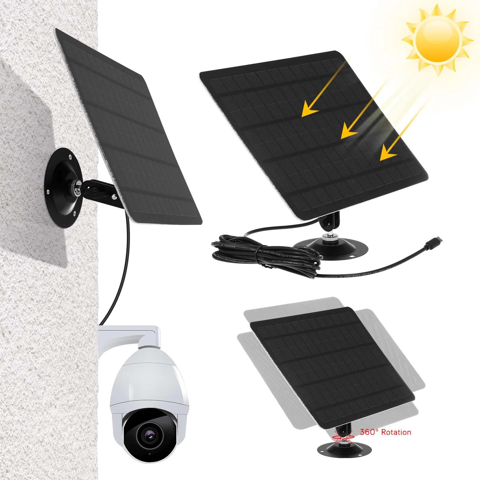 Monocrystal Silicon Solar Panel Wall Mount 20W Solar Cell Outdoor Micro Usb For Security Camera
Monocrystal Silicon Solar Panel Wall Mount 20W Solar Cell Outdoor Micro Usb For Security Camera