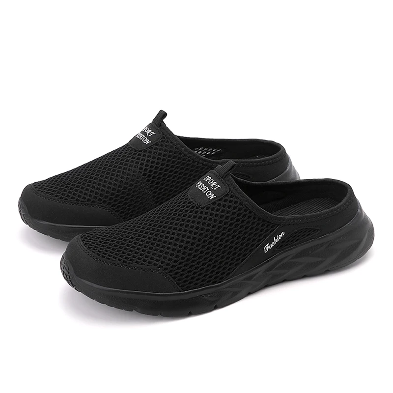 

Summer Men's Casual Shoes Mesh Shoes Breathable Driving Lazy Slip-on Baotou Sandals Light Mules Fashion Men's Casual Sneakers