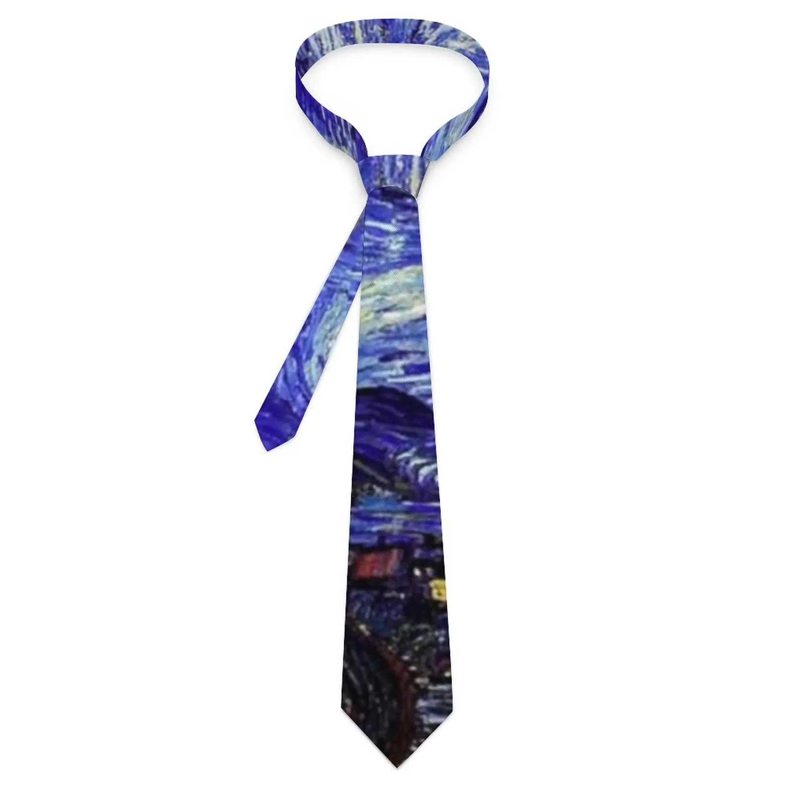 

Men's Tie Van Gogh Mountains Neck Ties Starry Night Elegant Collar Tie Custom DIY Cosplay Party Quality Necktie Accessories