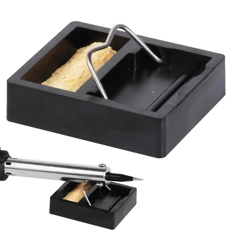 Bakelite Soldering Iron Stand High-Temperature Resistant Soldering Iron Stand With Non-slip Mat & Sponge Stand Holder
Bakelite Soldering Iron Stand High-Temperature Resistant Soldering Iron Stand With Non-slip Mat & Sponge Stand Holder