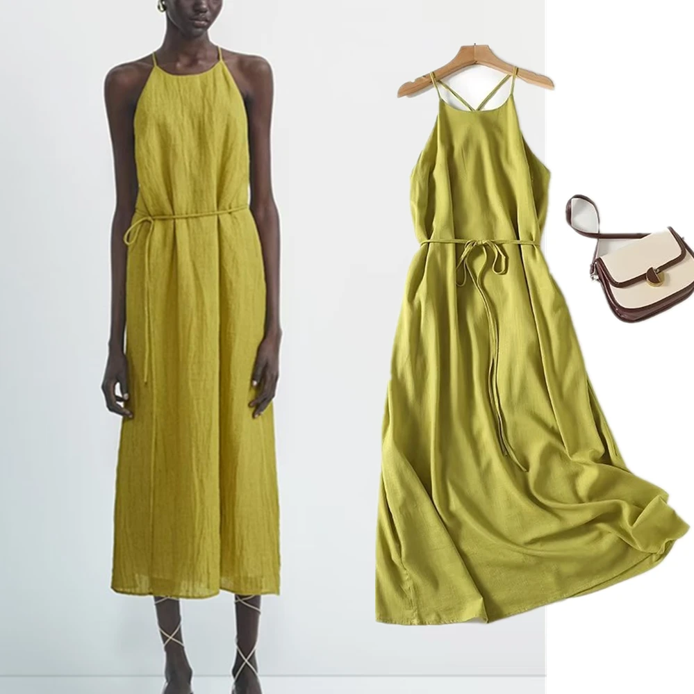 Jenny&Dave 2024 Fashion Ladies Vintage Simple Casual Midi Dress Summer Dress Women British Linen Sling Dress
Jenny&Dave 2024 Fashion Ladies Vintage Simple Casual Midi Dress Summer Dress Women British Linen Sling Dress