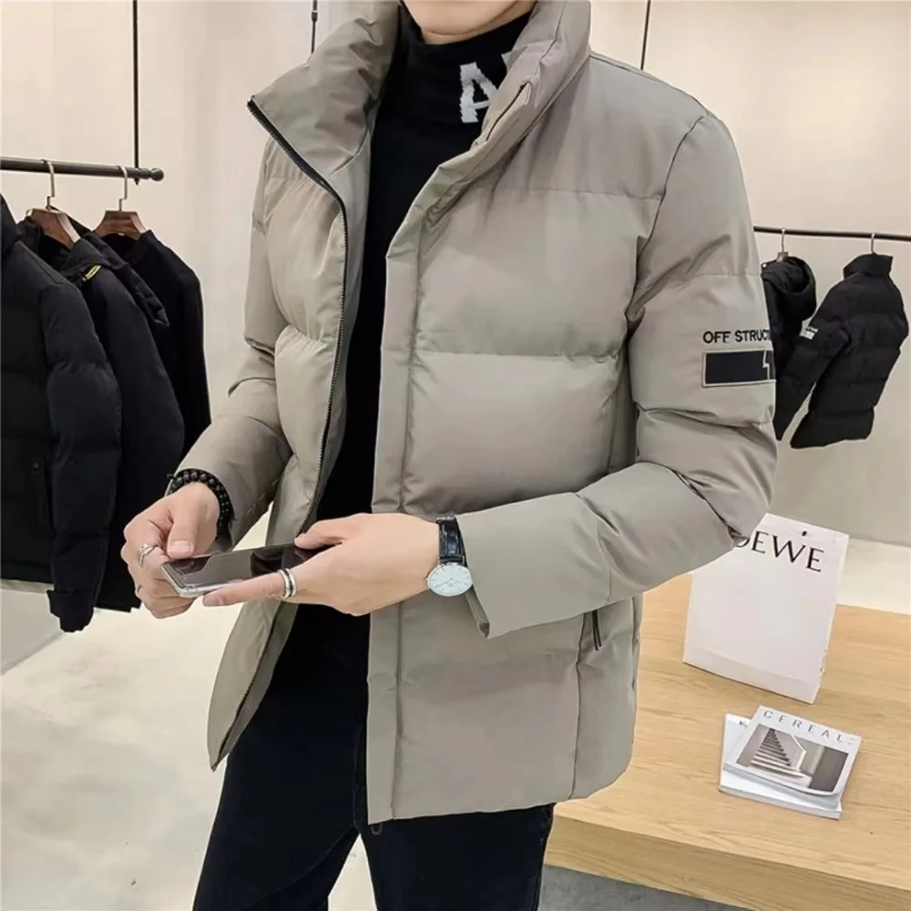 Men's autumn and winter tide brand cashmere thickened warm standing collar cotton-padded coat all match casual
Men's autumn and winter tide brand cashmere thickened warm standing collar cotton-padded coat all match casual