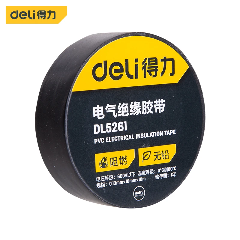 DELI 10 Meter Heat-resistant Flame Retardant Tape Coroplast Adhesive Cloth Tape For Car Cable Harness Wiring Loom Protection
DELI 10 Meter Heat-resistant Flame Retardant Tape Coroplast Adhesive Cloth Tape For Car Cable Harness Wiring Loom Protection