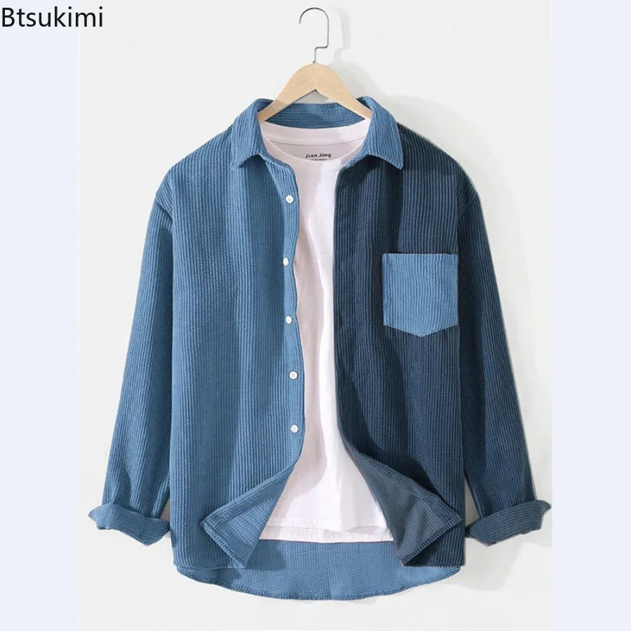 2023 Corduroy Patchwork Shirt Casual Turn-down Collar Button Long Sleeve Shirt for Men Premium Streetwear Men's Clothing Top
2023 Corduroy Patchwork Shirt Casual Turn-down Collar Button Long Sleeve Shirt for Men Premium Streetwear Men's Clothing Top
