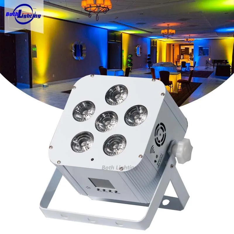 6X18W UV 6 IN 1 Battery Power Wireless DMX LED Flat Par Wedding Uplight DJ Light
6X18W UV 6 IN 1 Battery Power Wireless DMX LED Flat Par Wedding Uplight DJ Light