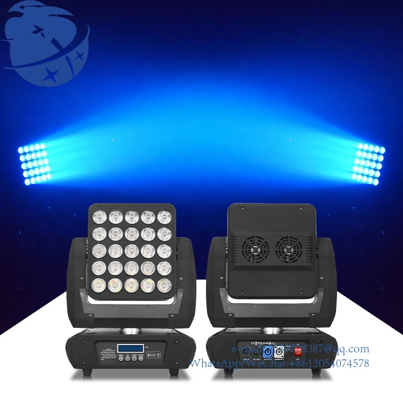 

YYHC Full Color 25x12w Rgbw 4in1 Led Moving Head Wash Matrix Beam Light 25pcs Pixel Control for Stage