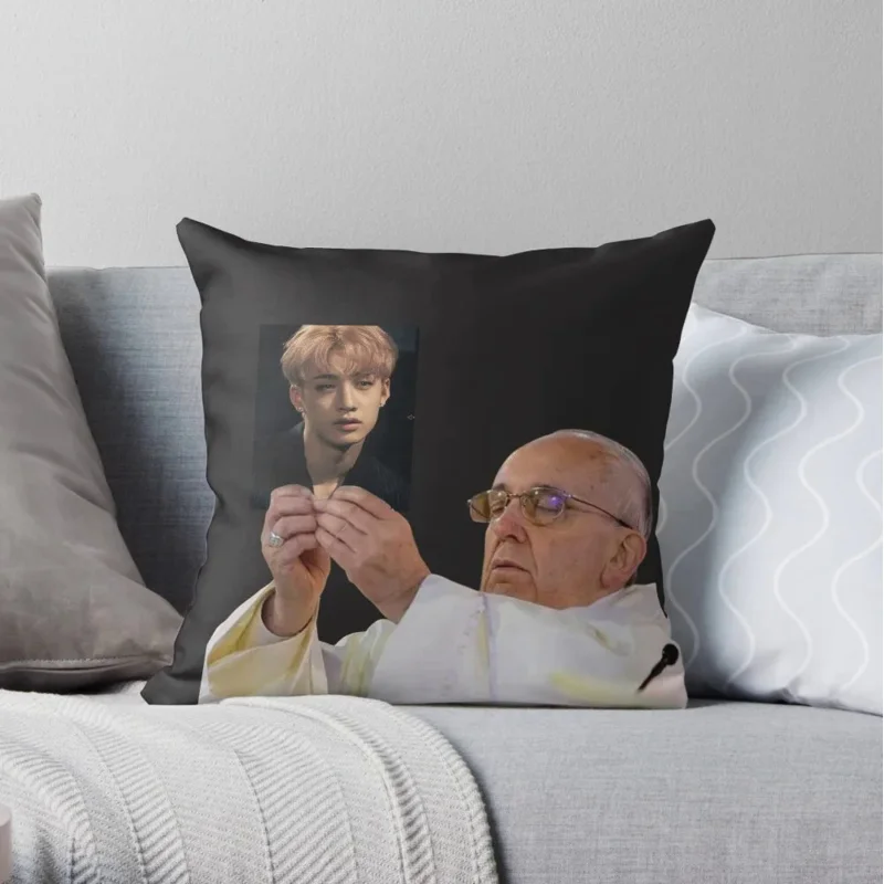 pope holding bang chan Throw Pillow Cases Cushions Pillowcases Cushion Covers Sofa
pope holding bang chan Throw Pillow Cases Cushions Pillowcases Cushion Covers Sofa