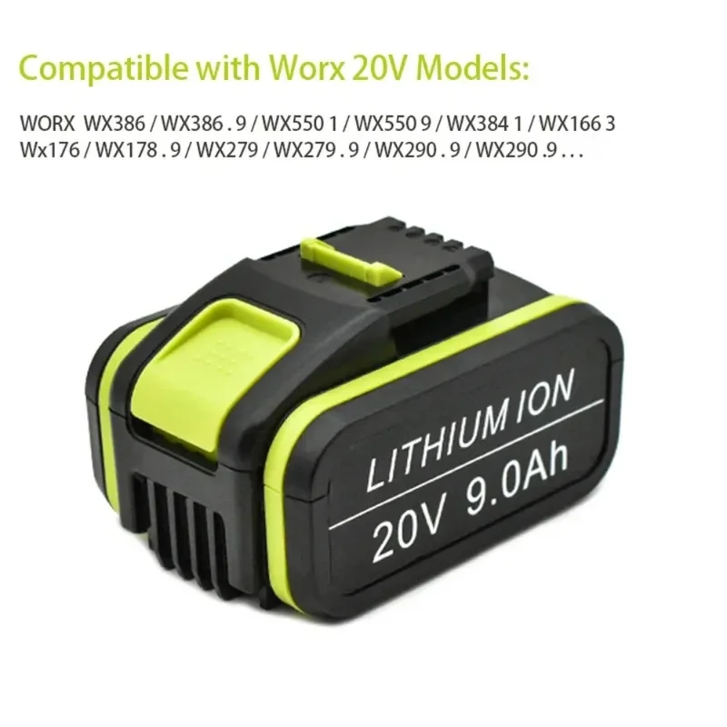 100% New 20V 9,0 Ah Ersatz Worx 20V Max Li-Ion Batterie WA3551 WA 3551,1 WA3553 WA3641 WX373 WX390 Akku werkzeug
100% New 20V 9,0 Ah Ersatz Worx 20V Max Li-Ion Batterie WA3551 WA 3551,1 WA3553 WA3641 WX373 WX390 Akku werkzeug