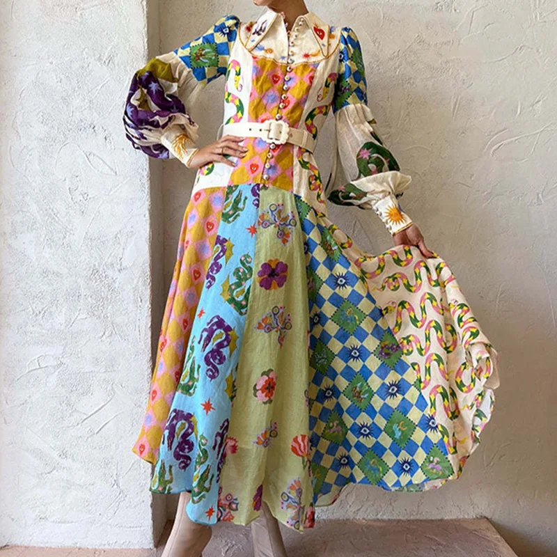 2024 Fall and Winter New Women's Dresses Temperament Lantern Sleeve Long Section Lapel Waist Long-Sleeved Dress Dance Dresses
2024 Fall and Winter New Women's Dresses Temperament Lantern Sleeve Long Section Lapel Waist Long-Sleeved Dress Dance Dresses