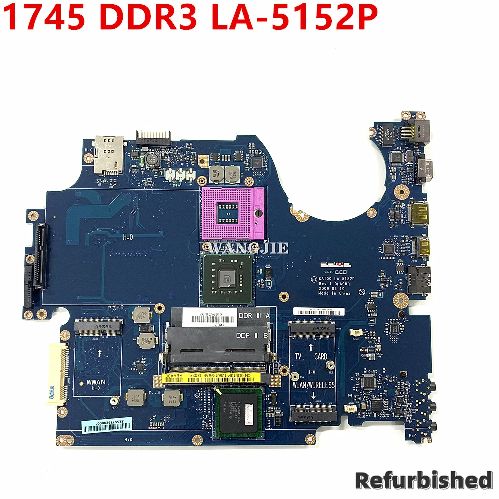 For Dell Studio 1745 Laptop Motherboard Refurbished DDR3 CN-0G913P 0G913P KAT00 LA-5152P Main Board 100% Working
For Dell Studio 1745 Laptop Motherboard Refurbished DDR3 CN-0G913P 0G913P KAT00 LA-5152P Main Board 100% Working