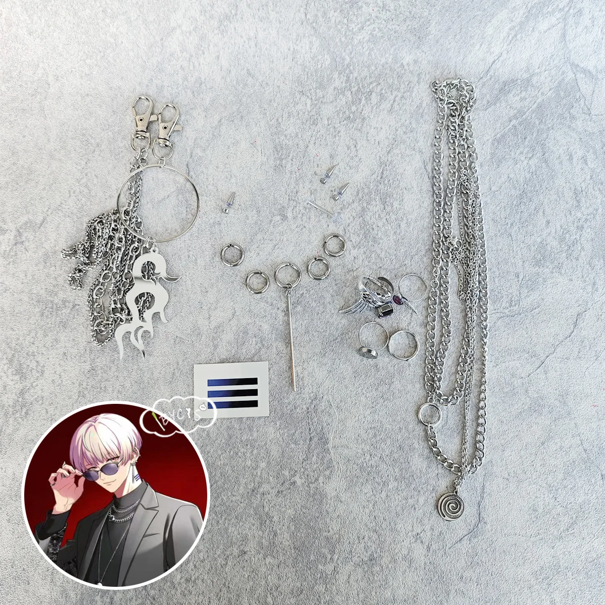 Paradox Live Yeon Hajun Cos Ear Clip Ear Pins Cosplay Earring Necklace Ring Tattoo Stickers Halloween Costume Anime Prop Jewelry
Paradox Live Yeon Hajun Cos Ear Clip Ear Pins Cosplay Earring Necklace Ring Tattoo Stickers Halloween Costume Anime Prop Jewelry