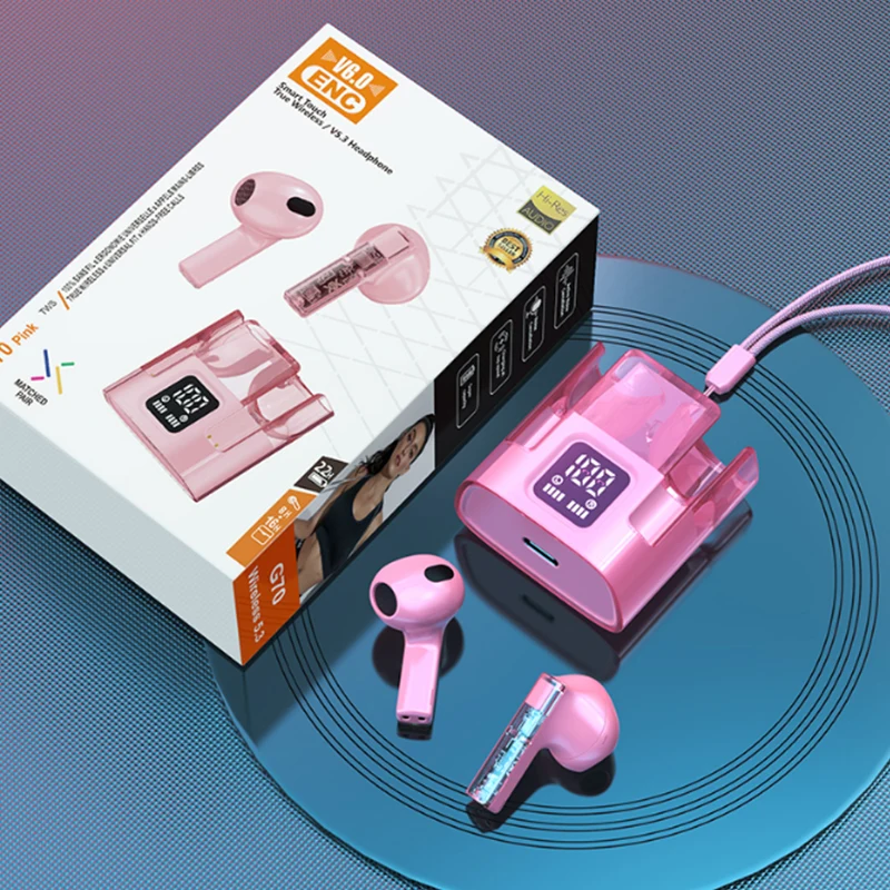 Bluetooth headset TWS Wireless Bluetooth Headset Transparent Compartment Digital Display Sports Low latency Touch Control
Bluetooth headset TWS Wireless Bluetooth Headset Transparent Compartment Digital Display Sports Low latency Touch Control