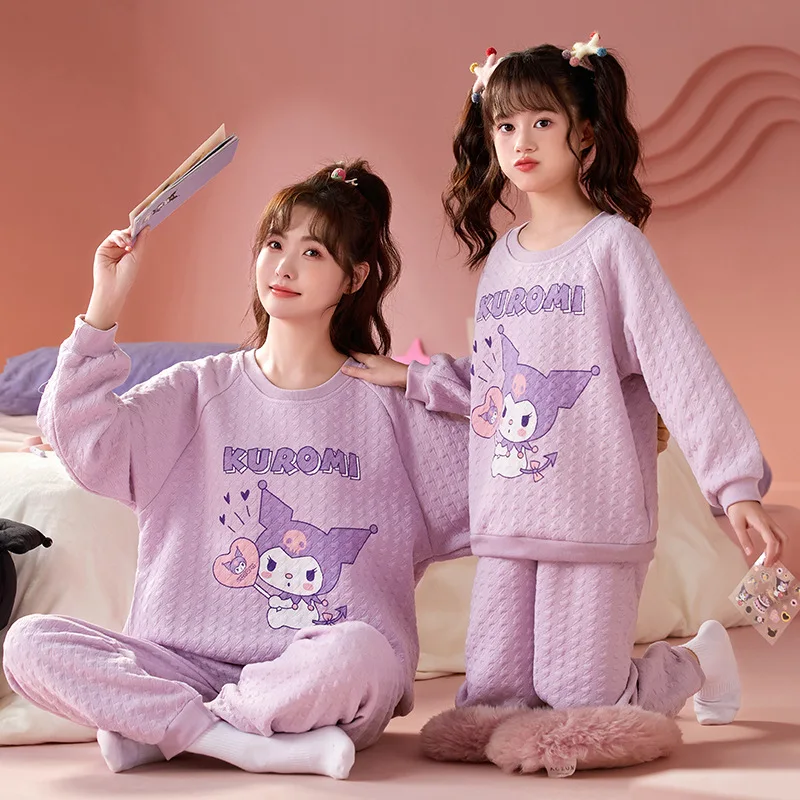 Kawaii Sanrio Cinnamoroll Kuromi Pikachu Pajamas Autumn and Winter Cute Cartoon Long-Sleeved Warm Parent-Child Home Clothes Set
Kawaii Sanrio Cinnamoroll Kuromi Pikachu Pajamas Autumn and Winter Cute Cartoon Long-Sleeved Warm Parent-Child Home Clothes Set