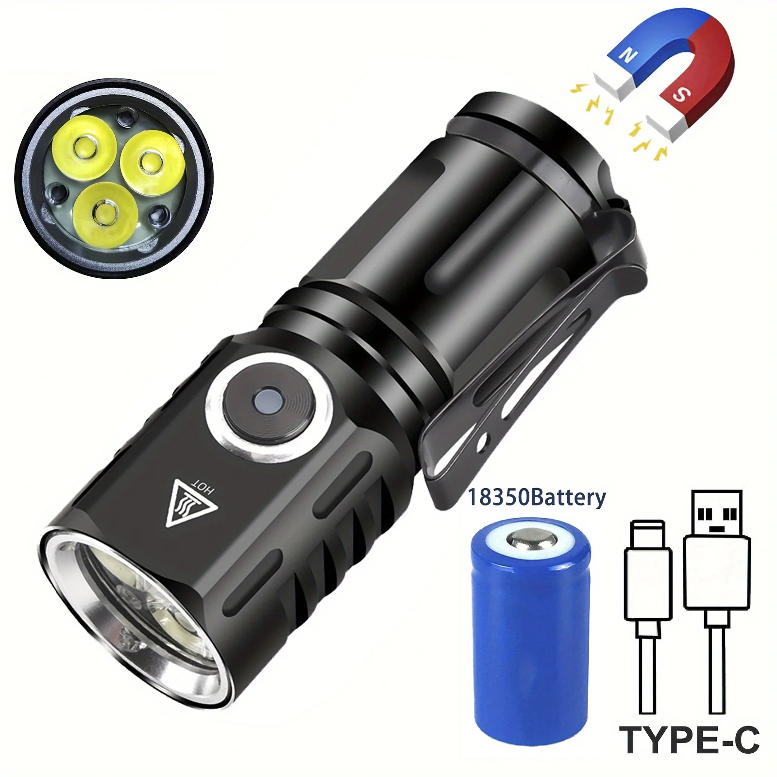 Mini Portable Torch Light Rechargeable Powerful LED Lantern Flashlight Flash Lamp Magnet Outdoor Lighting Rechargeable
Mini Portable Torch Light Rechargeable Powerful LED Lantern Flashlight Flash Lamp Magnet Outdoor Lighting Rechargeable