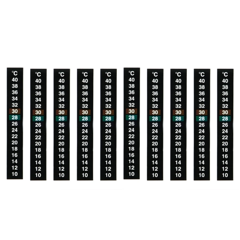 10Pcs On Thermometer Strips Digital Temperature Sticker for Fermenting Brewing Wine Cellar Aquariums 10-40°C A0KF
10Pcs On Thermometer Strips Digital Temperature Sticker for Fermenting Brewing Wine Cellar Aquariums 10-40°C A0KF