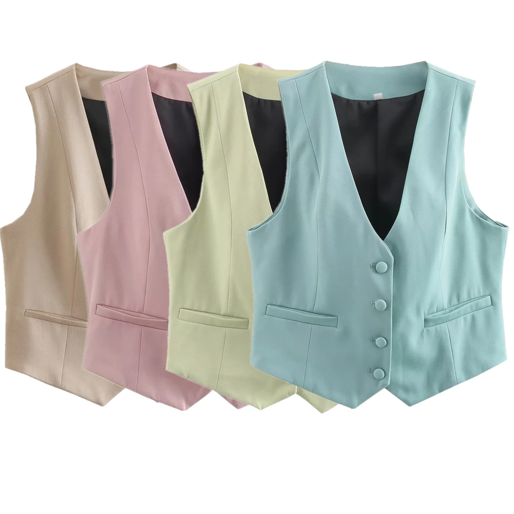 Withered British Multi-color Simple Single-Breasted Vest Fashion Women's Top Ladies
Withered British Multi-color Simple Single-Breasted Vest Fashion Women's Top Ladies