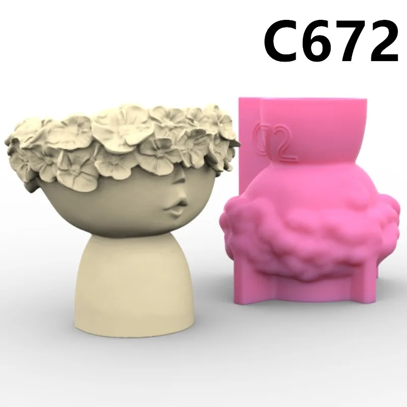 Abstract Wreath Boy Vase Silicone Mold for Handmade Desktop Decoration Gypsum Flowerpot Pen Case Silicone Mould Handicrafts Maki
Abstract Wreath Boy Vase Silicone Mold for Handmade Desktop Decoration Gypsum Flowerpot Pen Case Silicone Mould Handicrafts Maki
