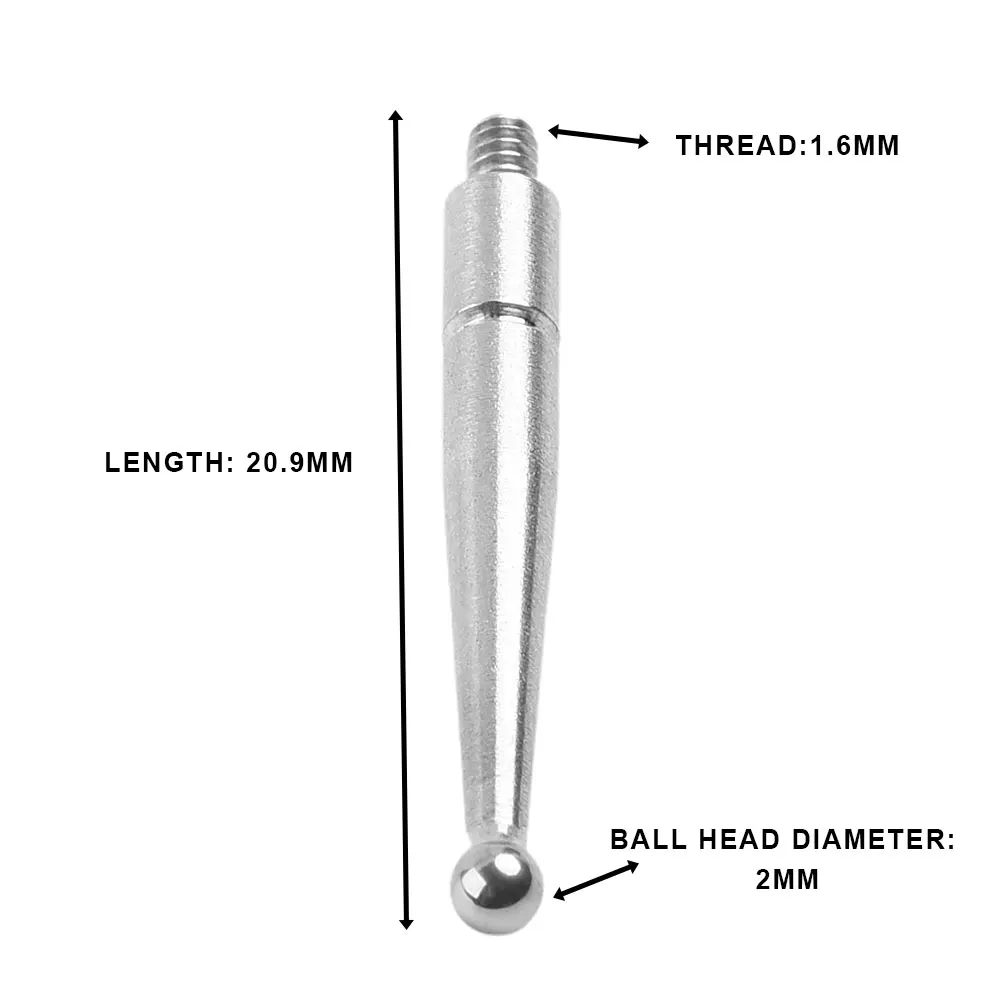 Dial Test Indicator Contact Point Ball Length 20.9mm M1.6 Tungsten Carbide 103006 513-454-10 513-117 2mm Diameter
Dial Test Indicator Contact Point Ball Length 20.9mm M1.6 Tungsten Carbide 103006 513-454-10 513-117 2mm Diameter