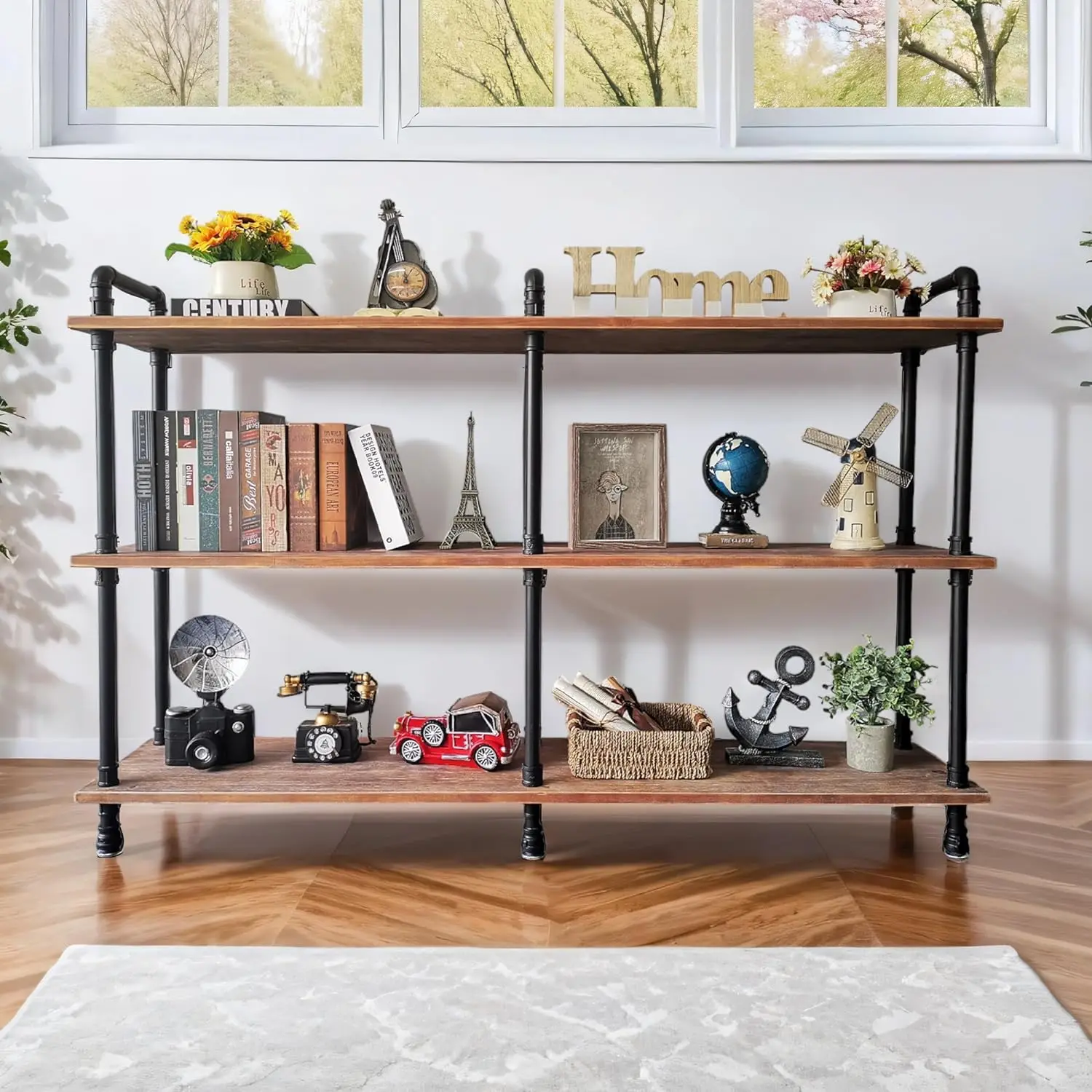 Bookshelf, Shelf, 3 Tier Industrial Long Bookshelf, Showcase, Entryway Industrial Metal Bookcase, Bookshelves
Bookshelf, Shelf, 3 Tier Industrial Long Bookshelf, Showcase, Entryway Industrial Metal Bookcase, Bookshelves