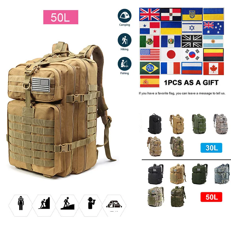 30L/50L Travel Outdoor Hiking Backpacks Hiking Bag Waterproof Rucksacks Army Outdoor Camping Trekking Hunting Bag
30L/50L Travel Outdoor Hiking Backpacks Hiking Bag Waterproof Rucksacks Army Outdoor Camping Trekking Hunting Bag