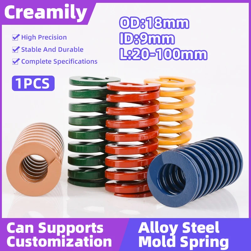 Creamily 1PCS Die Mold Springs High Precision Compression Spring Spiral Stamping Mould Springs OD18mm ID9mm Length 20-100mm
Creamily 1PCS Die Mold Springs High Precision Compression Spring Spiral Stamping Mould Springs OD18mm ID9mm Length 20-100mm