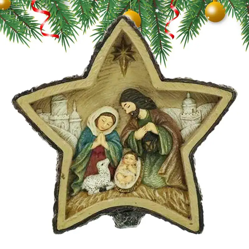 Nativity Scene Tabletop Decorations Religious Nativity Manger Ornaments Mini Manger Scene Star Shaped Ornaments Nativity Scene
Nativity Scene Tabletop Decorations Religious Nativity Manger Ornaments Mini Manger Scene Star Shaped Ornaments Nativity Scene