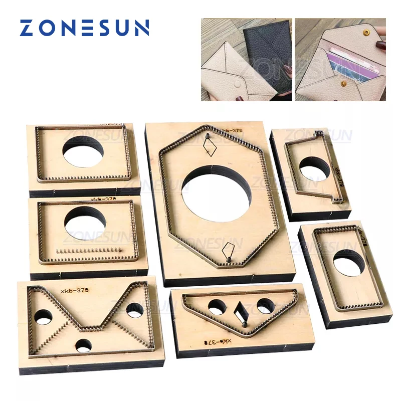 

ZONESUN Credit Card Holder Women Wallet Custom Leather Cutting Die Handicraft Punching Tool Mold DIY Paper Wallet Die Cuts