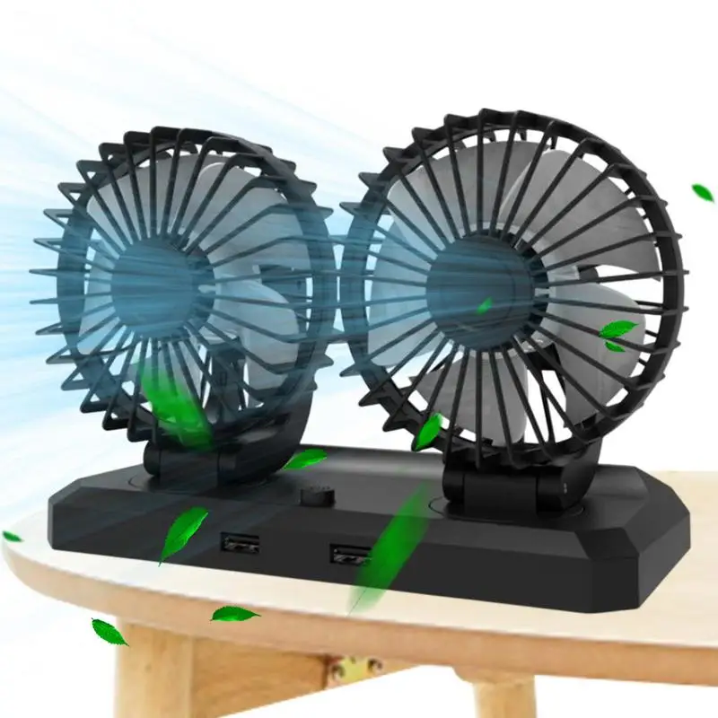 USB Vehicle Fan Multi-Angle Dual Head Powerful 3-Speed Dashboard Air Outlet High Airflow Fan For Car Truck RV Summer Accessories
USB Vehicle Fan Multi-Angle Dual Head Powerful 3-Speed Dashboard Air Outlet High Airflow Fan For Car Truck RV Summer Accessories
