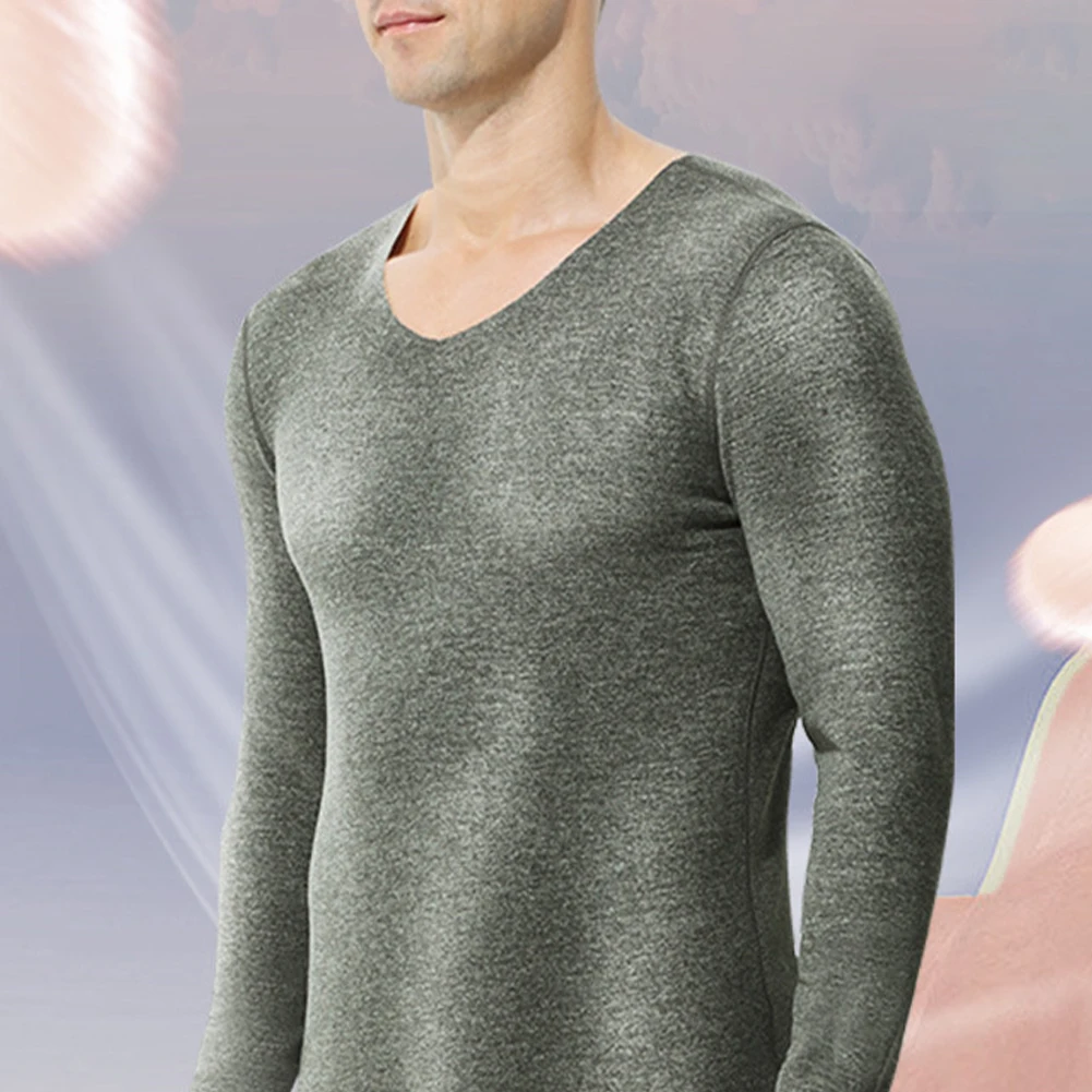 Men Winter Thermal Underwear Top Thick Warm Men Long Sleeve Add Velvet T-shirt Pullover Tees Seamless Solid Warm Nightwear
Men Winter Thermal Underwear Top Thick Warm Men Long Sleeve Add Velvet T-shirt Pullover Tees Seamless Solid Warm Nightwear
