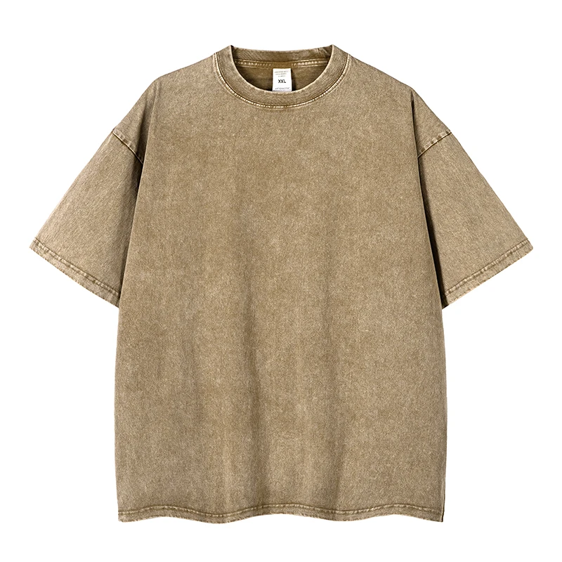 Summer High Street Washed Cotton Short-Sleeved Men'S Unisex Loose Retro Casual High-End Quality Tops Fashionable High-Quality Sl
Summer High Street Washed Cotton Short-Sleeved Men'S Unisex Loose Retro Casual High-End Quality Tops Fashionable High-Quality Sl